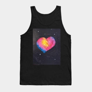 You are my universe. Galactic colorful heart in space Tank Top